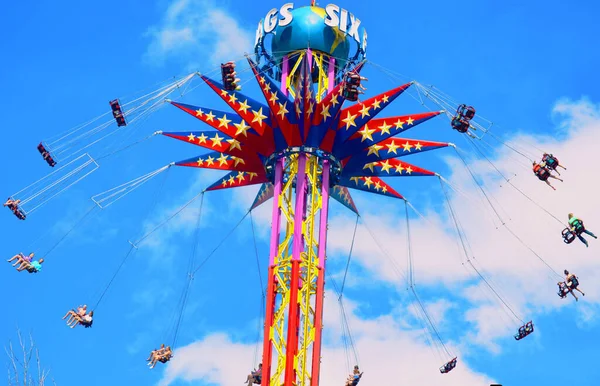 Low Angle Shot Sky Screamer Six Flags Eureka Missouri — Stock Photo, Image