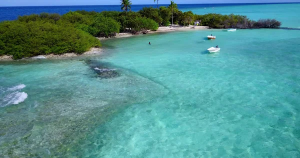 Una Vista Aerea Del Bellissimo Oceano Turchese Nelle Maldive — Foto Stock