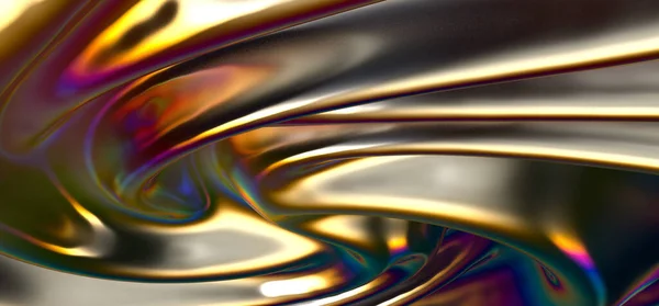 Een Abstracte Holografische Vloeistofvorm Achtergrond — Stockfoto