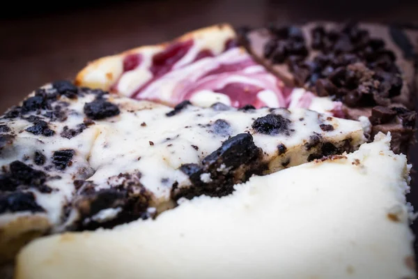 Tiro Foco Seletivo Delicioso Cheesecake — Fotografia de Stock