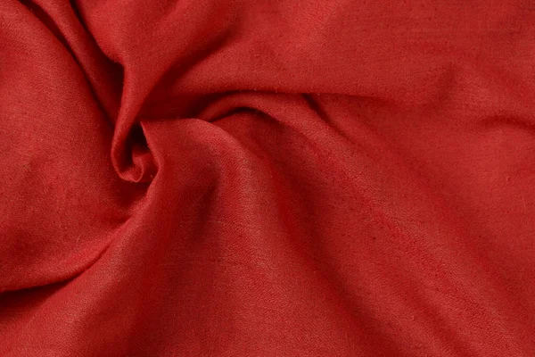 Close Tecido Algodão Vermelho — Fotografia de Stock