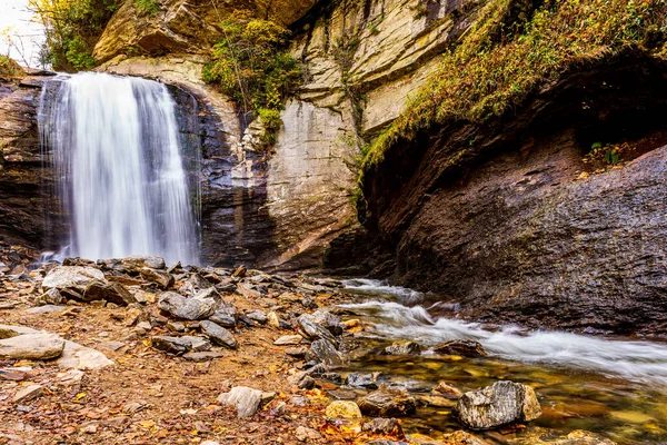 Looking Glass Falls Autumn 2021 — Stock Photo, Image