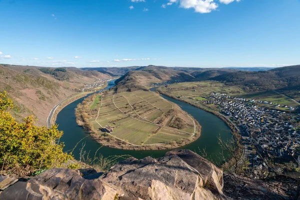 Panoramautsikten Över Mosel Bend Rheinland Pfalz Tyskland — Stockfoto