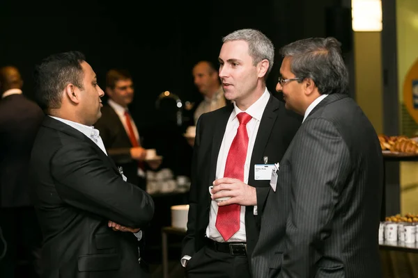 Grupo Empresarios Trabajando Red Una Conferencia Johannesburgo Sudáfrica — Foto de Stock