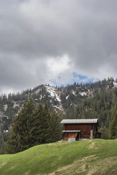 Molnen Över Dalen Schweiz Flims Laax Graubunden Grisons — Stockfoto