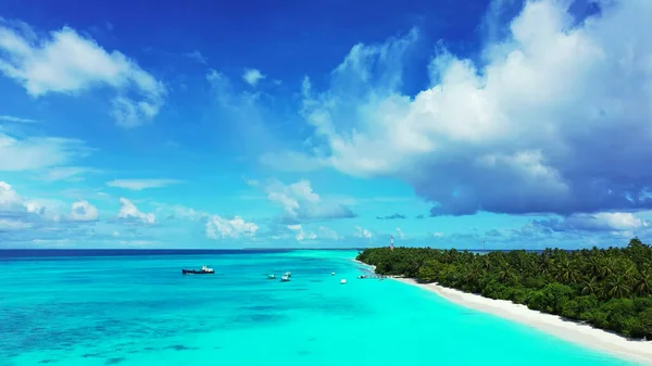 Una Vista Aerea Del Bellissimo Oceano Turchese Nelle Maldive — Foto Stock