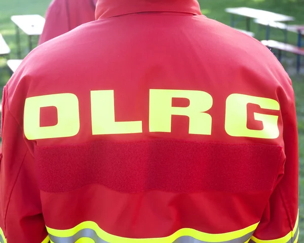 Salva Vidas Dlrg Emergency Jacket Water Rescue Usado Pelo Homem — Fotografia de Stock
