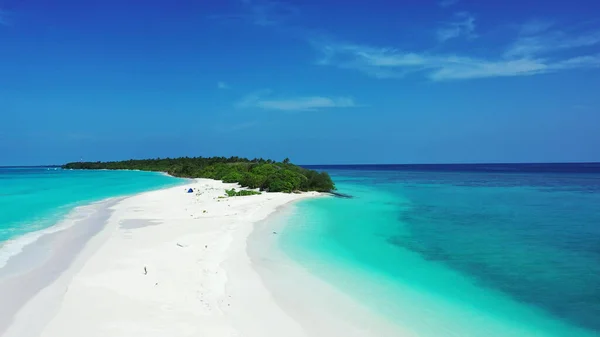 Widok Powietrza Piękny Turkusowy Ocean Malediwach — Zdjęcie stockowe