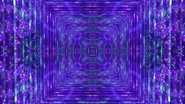 Açık mavi simetrik sonsuz tünel arkaplanının bir çizimi.