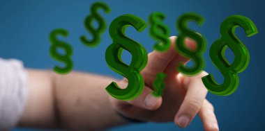 Dijital hukuk ve adalet kavramının bir fotoğrafı.