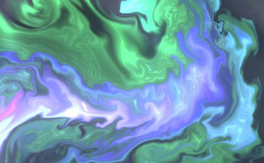 Alkol mürekkebi ve mürekkep renkleriyle modern sıvı sanatının soyut bir tablosu.