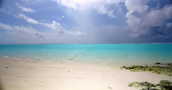 Een Uitzicht Vanuit Lucht Prachtige Turquoise Oceaan Malediven — Stockfoto