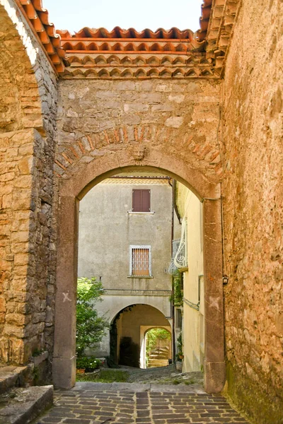 Uma Rua Estreita Aldeia San Fele Região Basilicata Itália — Fotografia de Stock