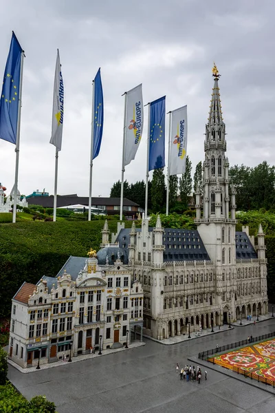 Grand Place Mini Europe Parco Edifici Storici Europei Miniatura Bruxelles — Foto Stock