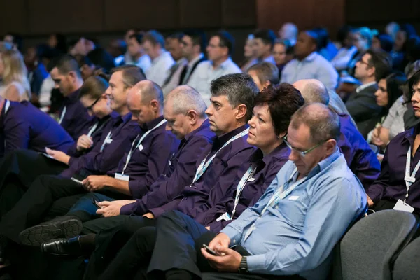 Een Shot Van Deelnemers Aan Zakelijke Conferentie Congreszaal — Stockfoto