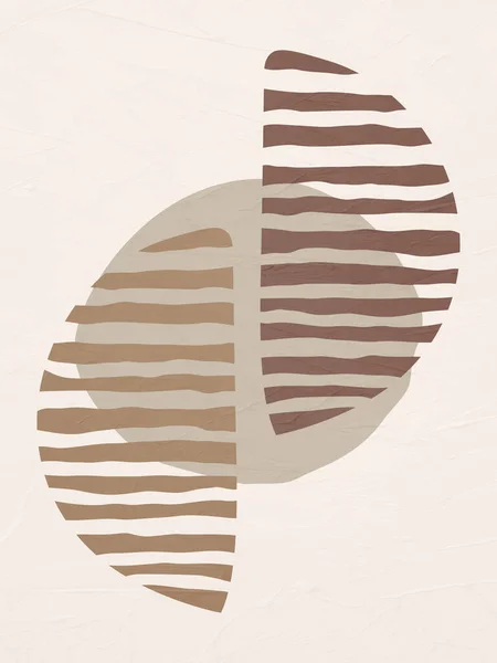 Uma Ilustração Arte Geométrica Abstrata Minimalista Vertical Para Decoração Parede — Fotografia de Stock