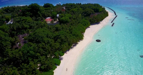 Una Vista Aérea Una Isla Tropical Maldivas — Foto de Stock