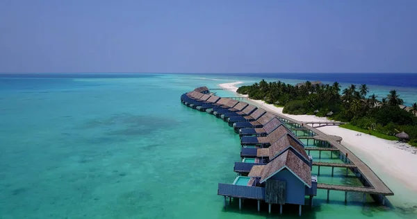 Вид Воздуха Прекрасный Бирюзовый Океан Мальдивах — стоковое фото