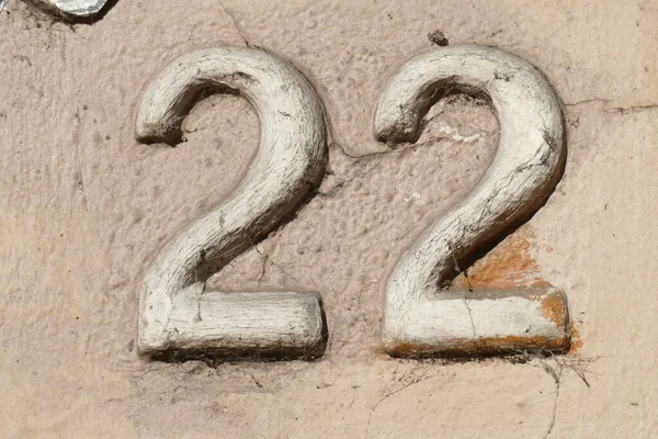 Old House Number Twenty Two Wall — Stock Photo, Image