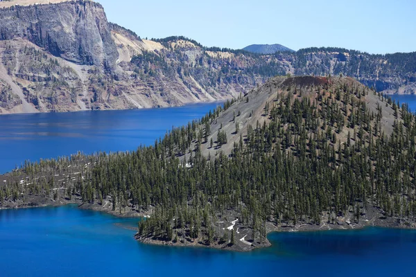 Närbild Wizard Island Vid Crater Lake National Park Oregon — Stockfoto