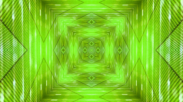 光の緑の無限のトンネルの背景のイラスト — ストック写真