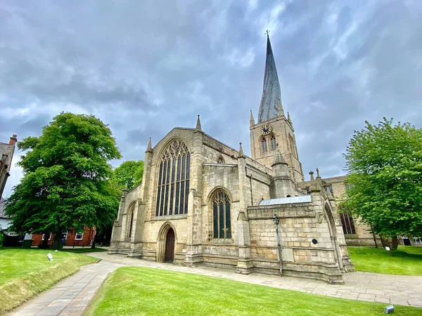 Igreja Santa Maria Todos Santos Chesterfield Inglaterra — Fotografia de Stock