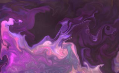 Sıvı bir sanat olarak akrilik boyaların çok renkli soyut dokusu