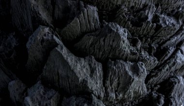 Jeolojik oluşum dokusunun yakın plan çekimi.