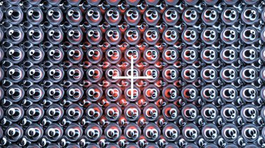 Soyut, pürüzsüz bir arkaplanda izole edilmiş neon bir mektubun çizimi