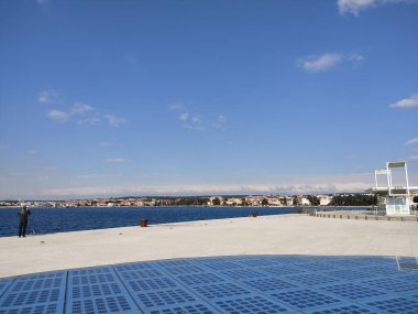 Hırvatistan 'da The Greeting to the Sun Tourist cazibesinden güzel bir okyanus manzarası