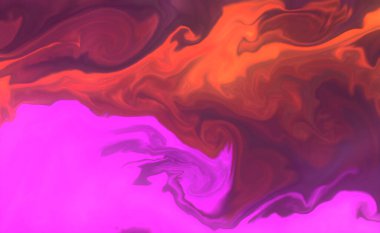 Alkol mürekkebi tekniğinde lüks bir sıvı sanatının renkli bir tasviri.