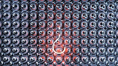 Soyut, pürüzsüz bir arkaplanda izole edilmiş neon bir mektubun çizimi