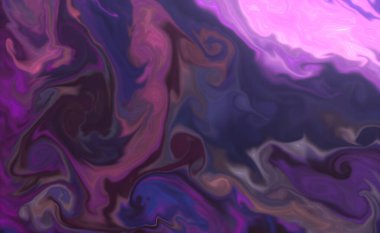 Sıvı bir sanat olarak akrilik boyaların çok renkli soyut dokusu