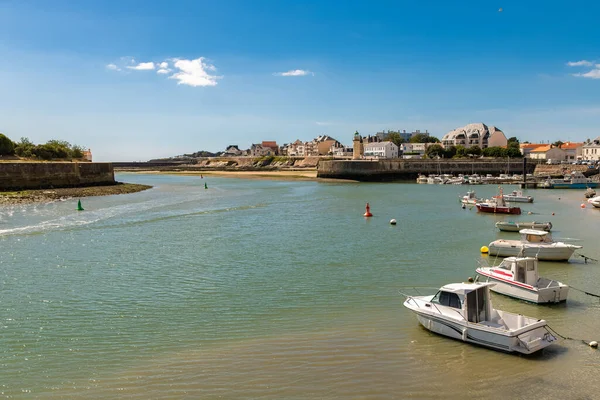 Saint Gilles Croix Vie Vendee France Typical Harbor Low Tide — Stock Photo, Image