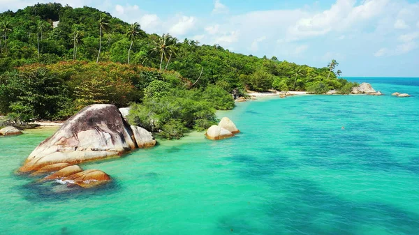 Schöne Aufnahme Einer Tropischen Insel Azurblauen Ozean — Stockfoto