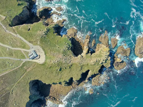 Aerial View South West England Cornwall Lands End — Stock Photo, Image