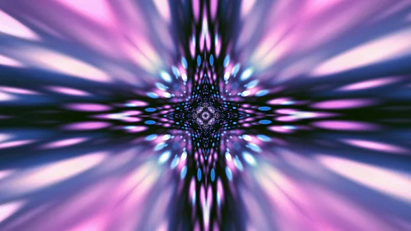 紫の対称的な無限のトンネルの背景のイラスト — ストック写真