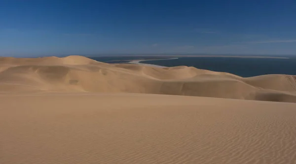 Vasto Paesaggio Desertico Walvis Namibia Sotto Cielo Limpido — Foto Stock