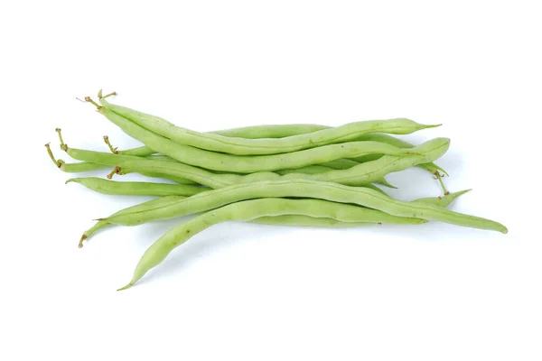 Some Green Beans Isolated White Background — Stock Photo, Image