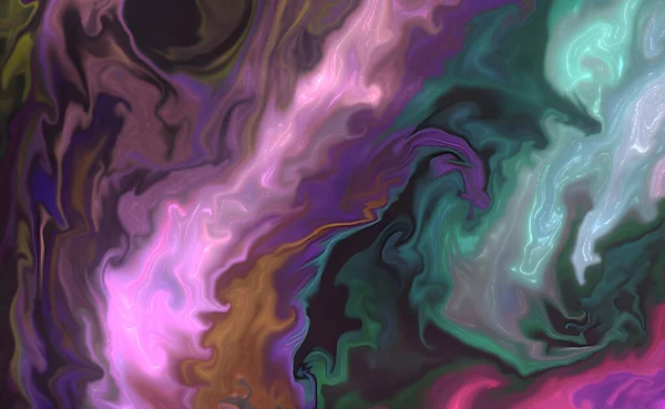Иллюстрация Многоцветного Мраморного Фона Чернилами Спирта — стоковое фото
