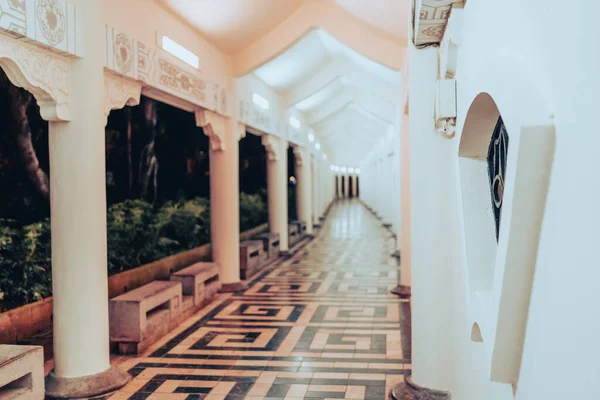 Una Bella Vista Corridoio Moderno Edificio Con Colonne Taiwan — Foto Stock