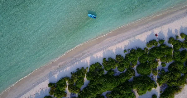 Flygfoto Över Det Vackra Turkosa Havet Maldiverna — Stockfoto