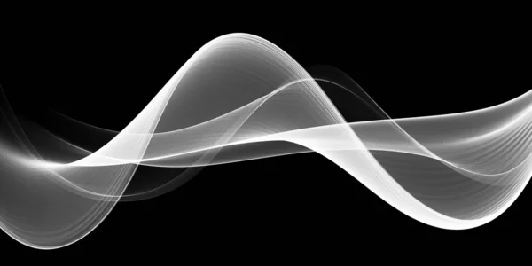 Beautifulabstract Black White Wave Design — Stock Photo, Image