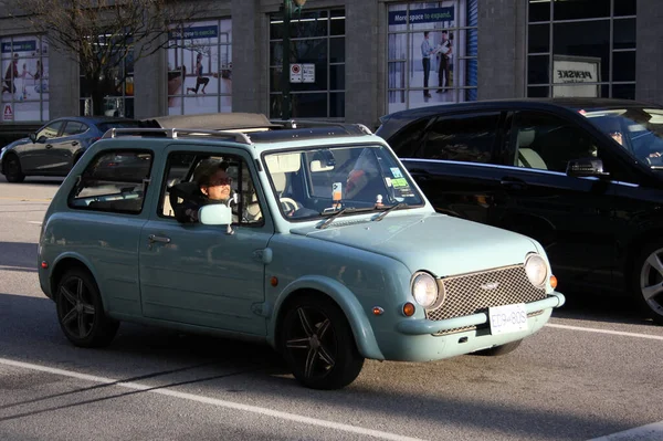 Una Foto Coche Japonés Época Calle Vancouver Columbia Británica Canadá — Foto de Stock