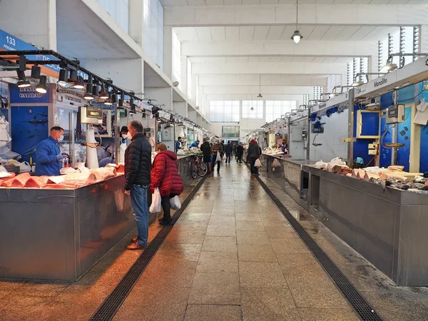 Morgonscen Den Lokala Marknaden Cadiz Spanien — Stockfoto