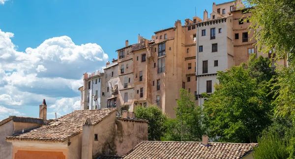 Une Belle Vue Sur Les Maisons Traditionnelles Ville Espagnole Cuenca — Photo