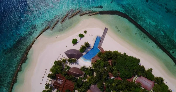 Una Vista Ipnotizzante Della Costa Con Alberi Tropicali Asia — Foto Stock