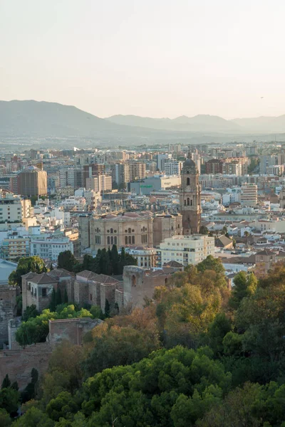 Eine Vertikale Ansicht Von Málaga Einer Stadt Und Gemeinde Spanien — Stockfoto