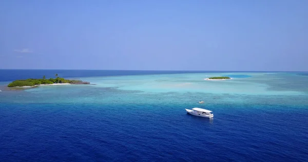 Aerial View Boat Island Maldives — Stock Photo, Image