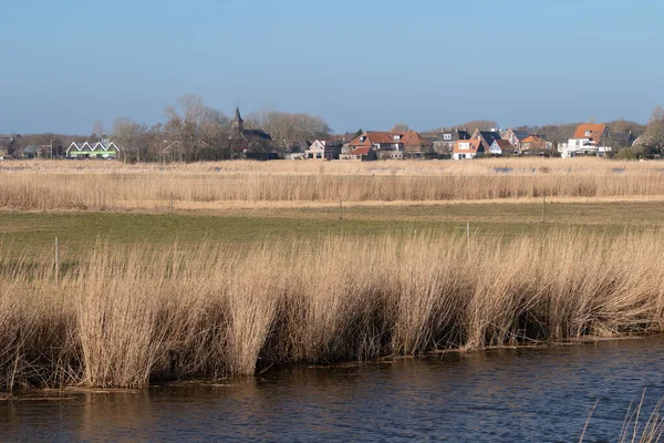 Eine Landschaft Des Dorfes Cocksdorp Auf Der Insel Texel Niederlande — Stockfoto